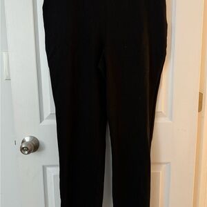 Quince Black straight leg pants looks